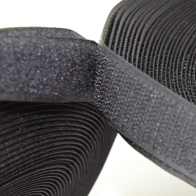 Ywhomal 1.5 inch Wide 20 Feet Sew On Hook Loop Tape Roll Closeout Nylon Strips Fabric Water Tear Resistant for Window Curtain Handbags Clothes Shoes Backpacks Non-Adhesive Back - Image 2